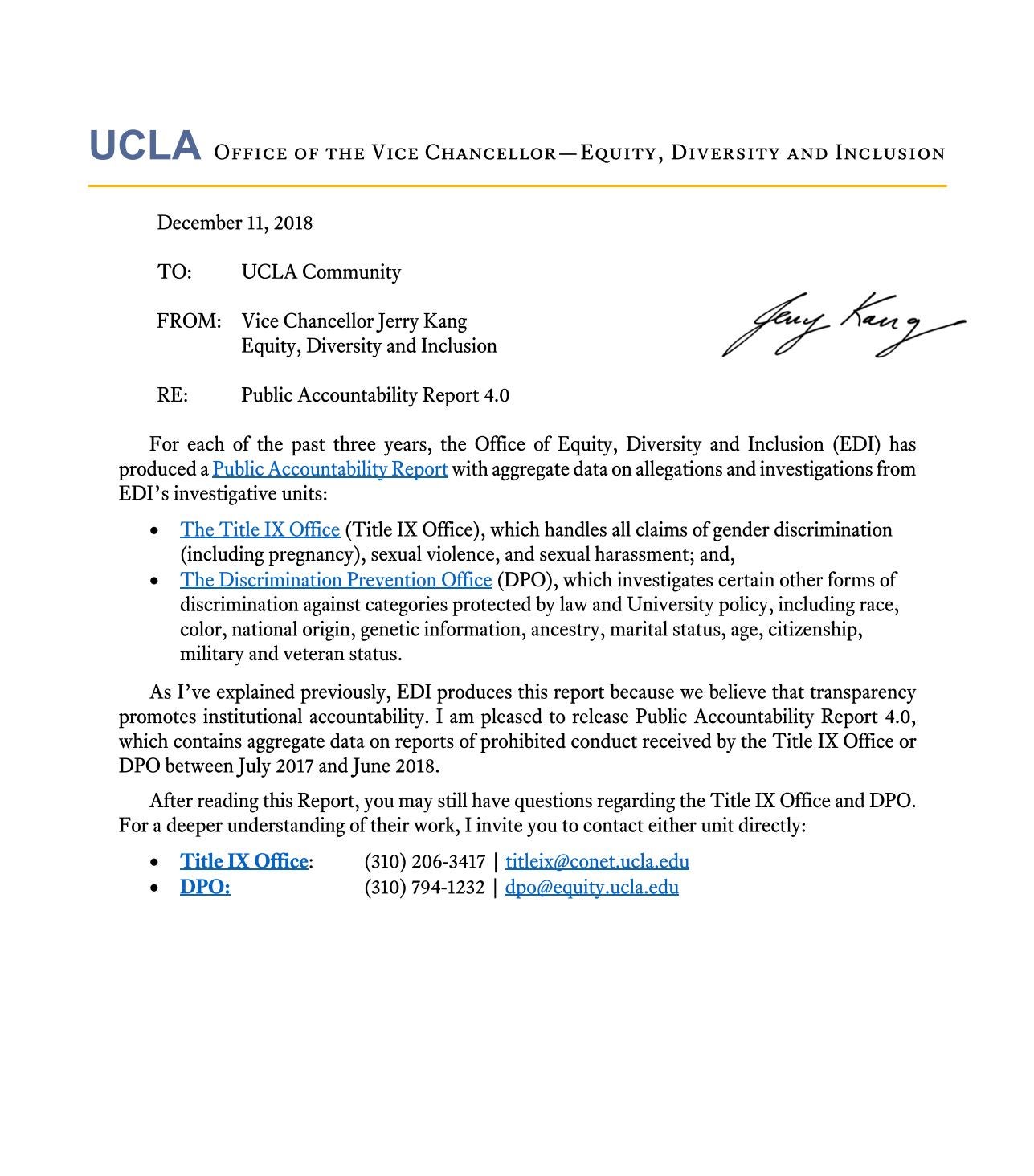 Public Accountability Reports UCLA Equity, Diversity & Inclusion