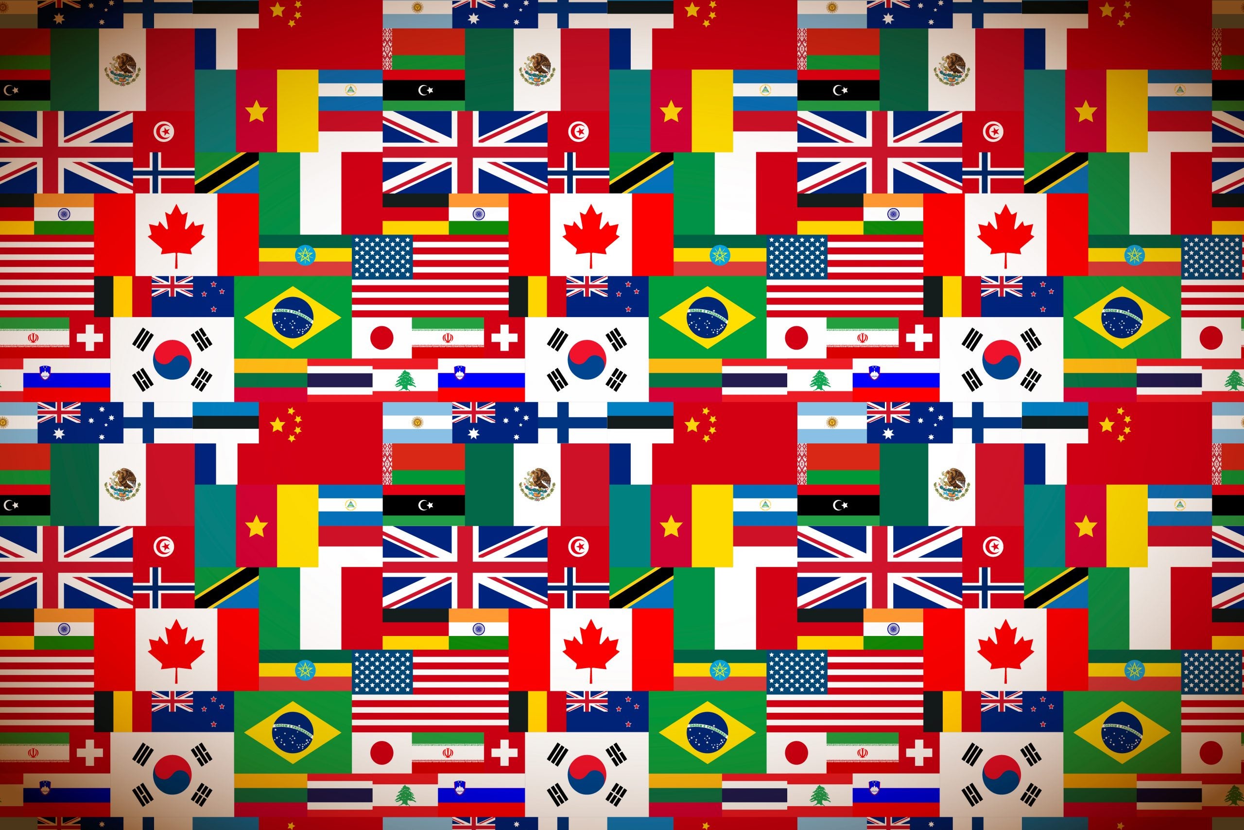 collage of international country flags