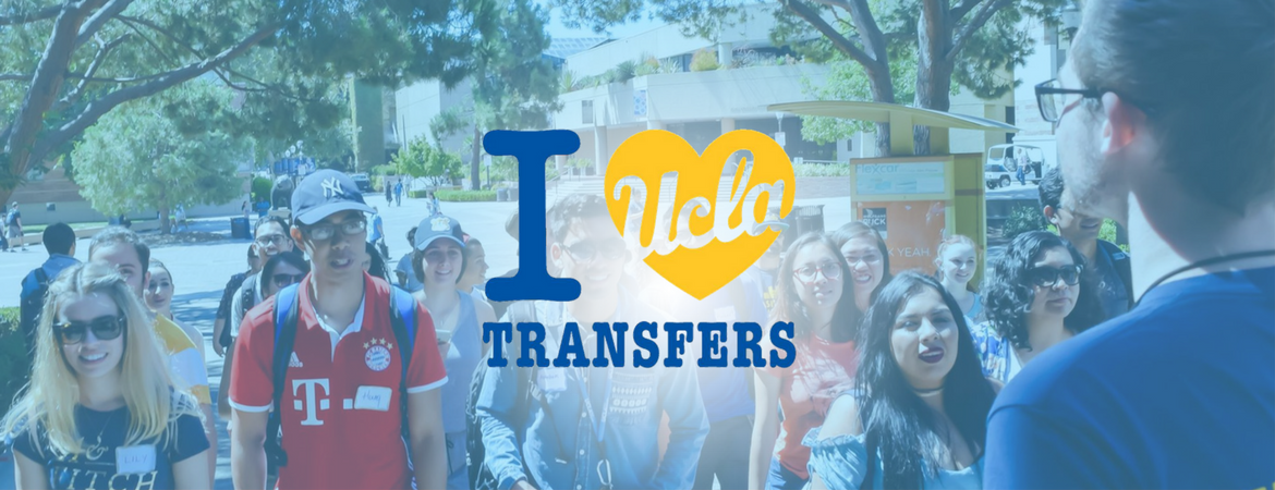 transfer student center logo overlaid on diverse students on campus