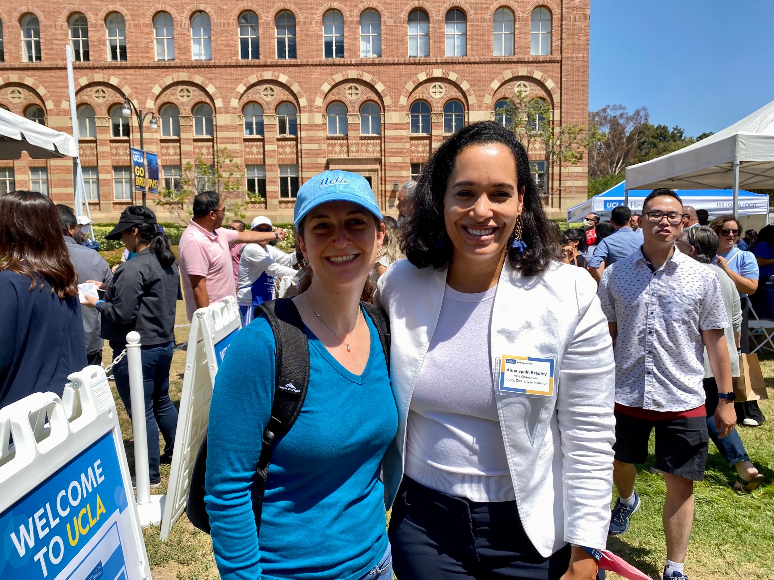 vice chancellor for edi anna spain bradley and title ix investigator rachel rappaport at the ucla 17th annual all-staff picnic (thursday, august 18, 2022)