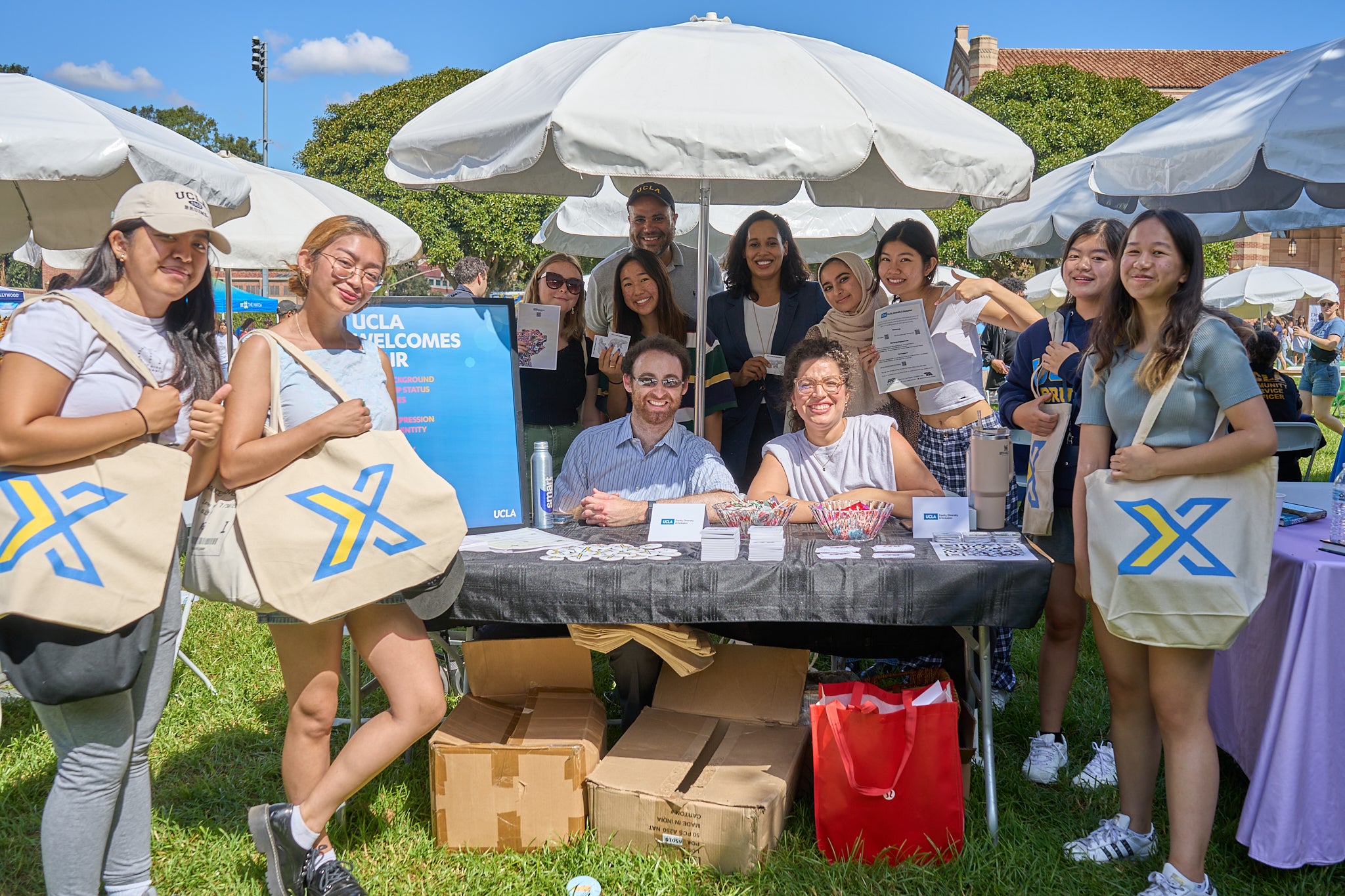 vc spain bradley, the edi team and bruins at the 2022 ucla enormous activities fair