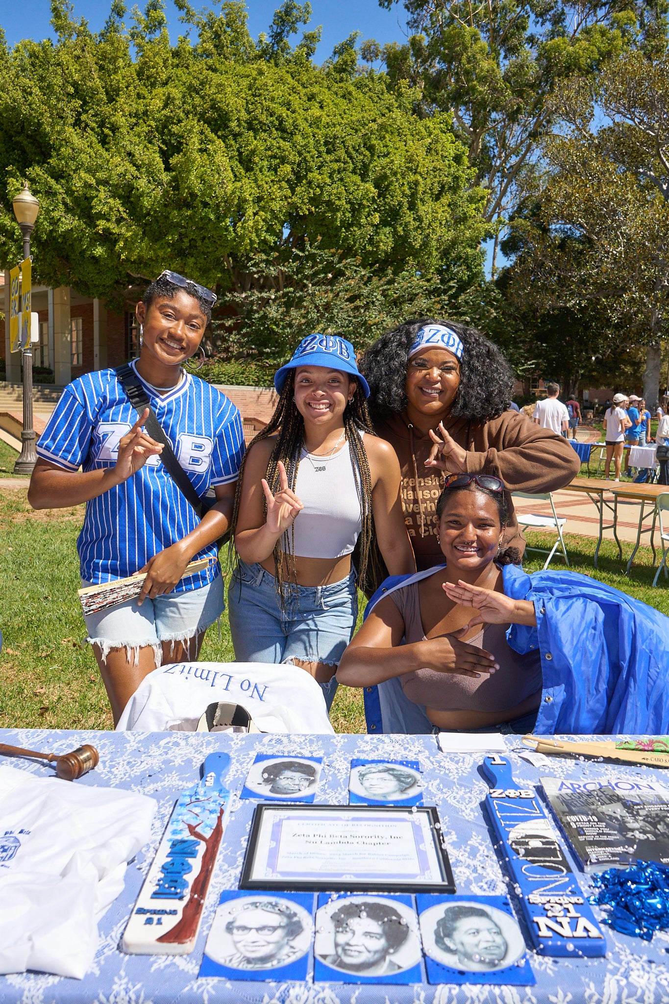 ucla zeta phi beta representatives at the 2022 ucla enormous activities fair