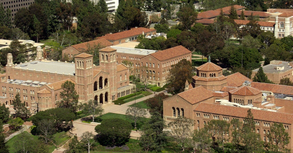 aerial view of ucla campus