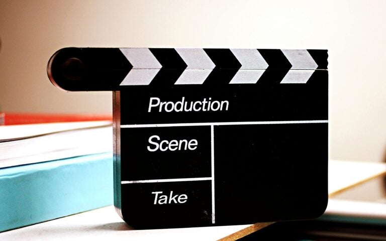 filming slate, featuring spaces for 